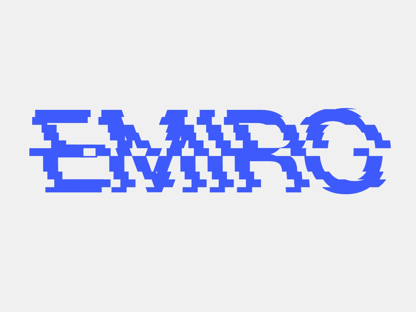 Generative identity — the name, drawn by a shader